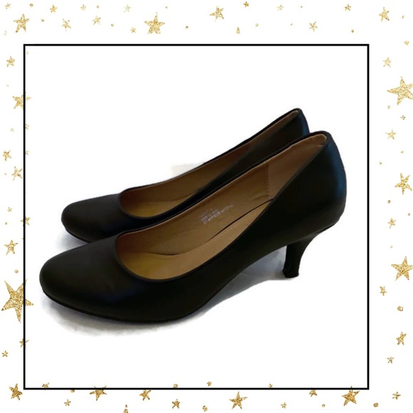 Cute Riverberry Black Women's Heels Pumps 9 - Picture 2 of 6